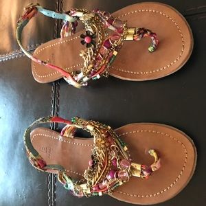 Bohemian style sandals -  Unique and cute!